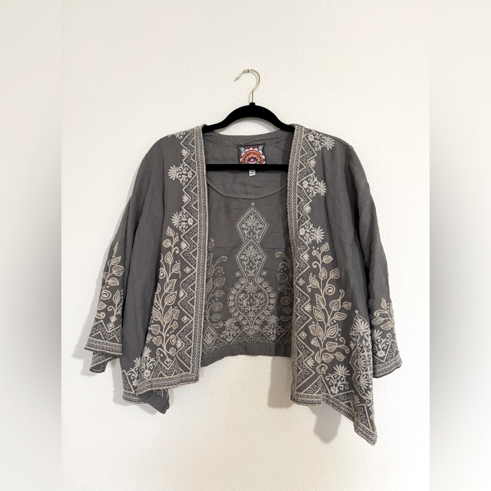 Johnny Was XS Gray Bolero